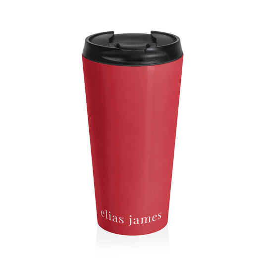 15 Oz. Red Travel Mug — Insulated Stainless Steel Tumbler