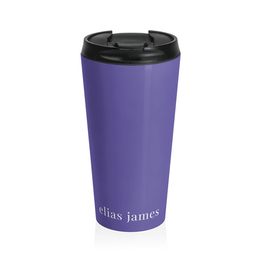 15 oz. Lavender Violet Travel Mug — Insulated Stainless Steel Tumbler