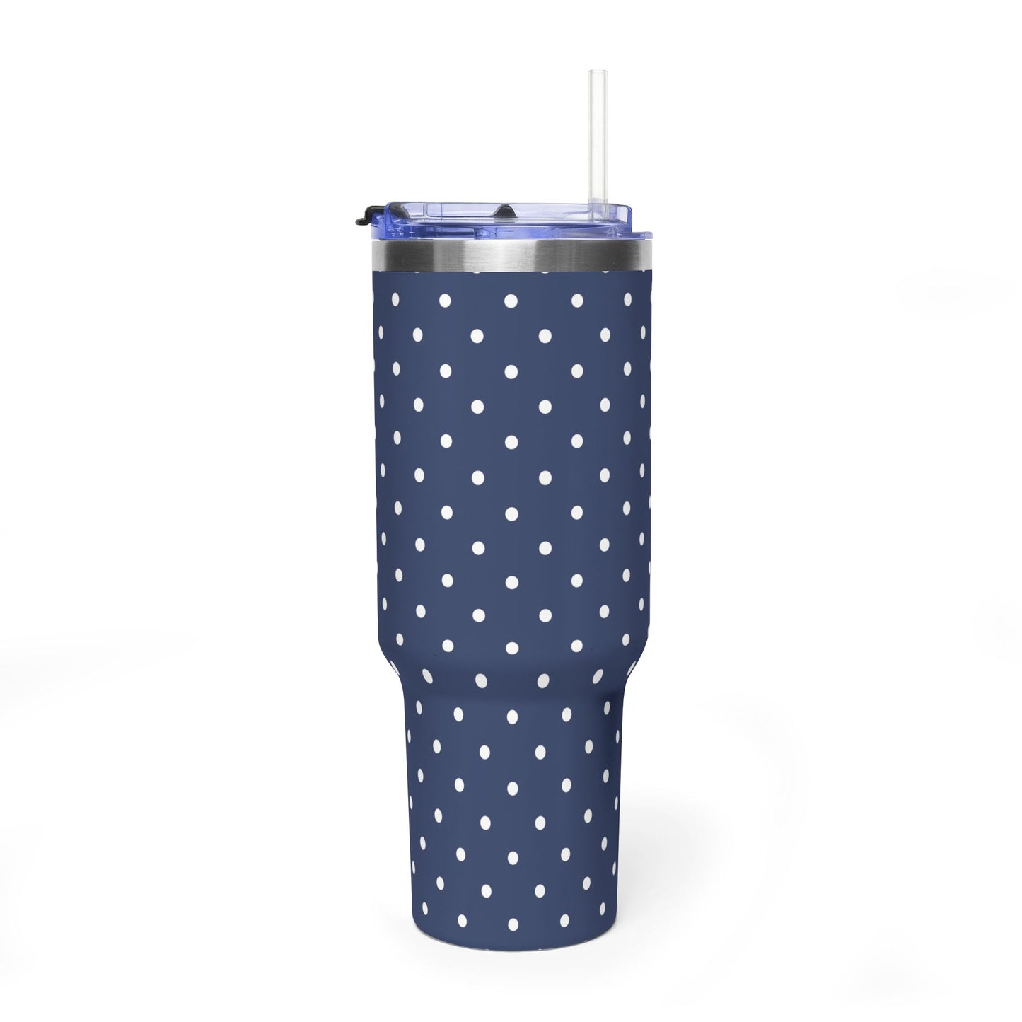 40 oz Stainless Steel Tumbler with Straw & Handle