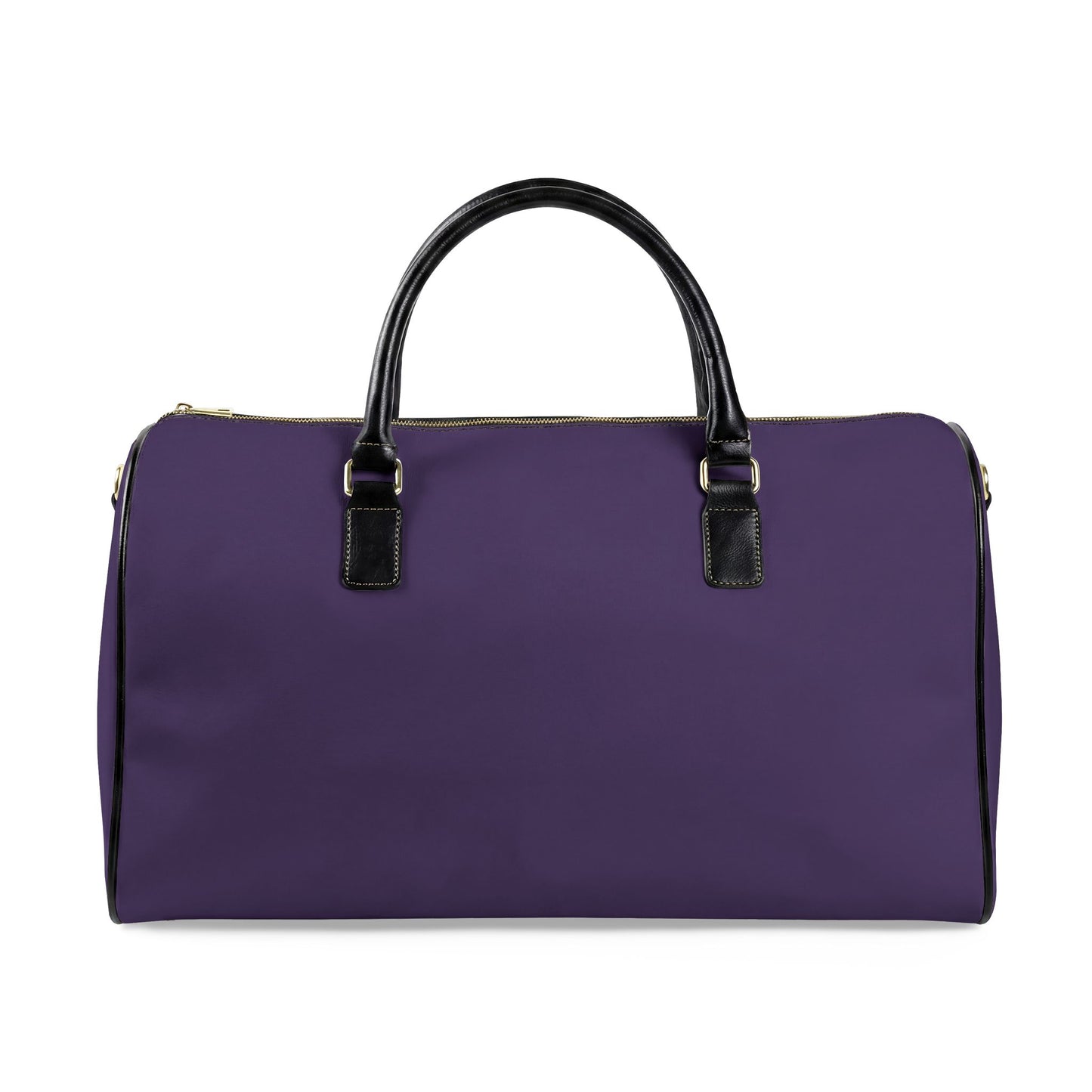 Deep Purple Faux Leather Travel Duffel Bag