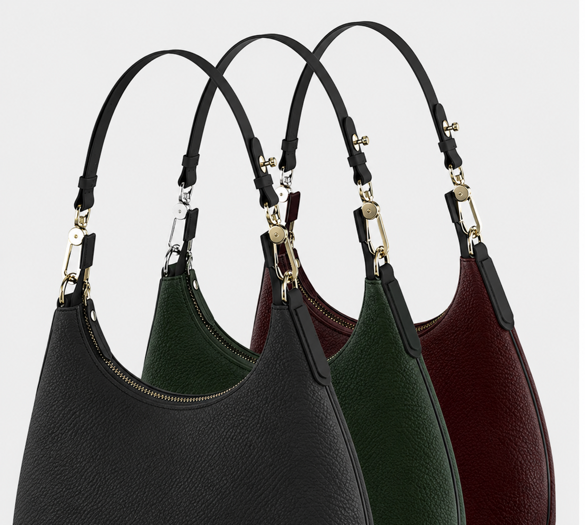 Mini Burgundy Nappa Leather Hobo Bag | Soft Slouch Shoulder Purse for Everyday Style