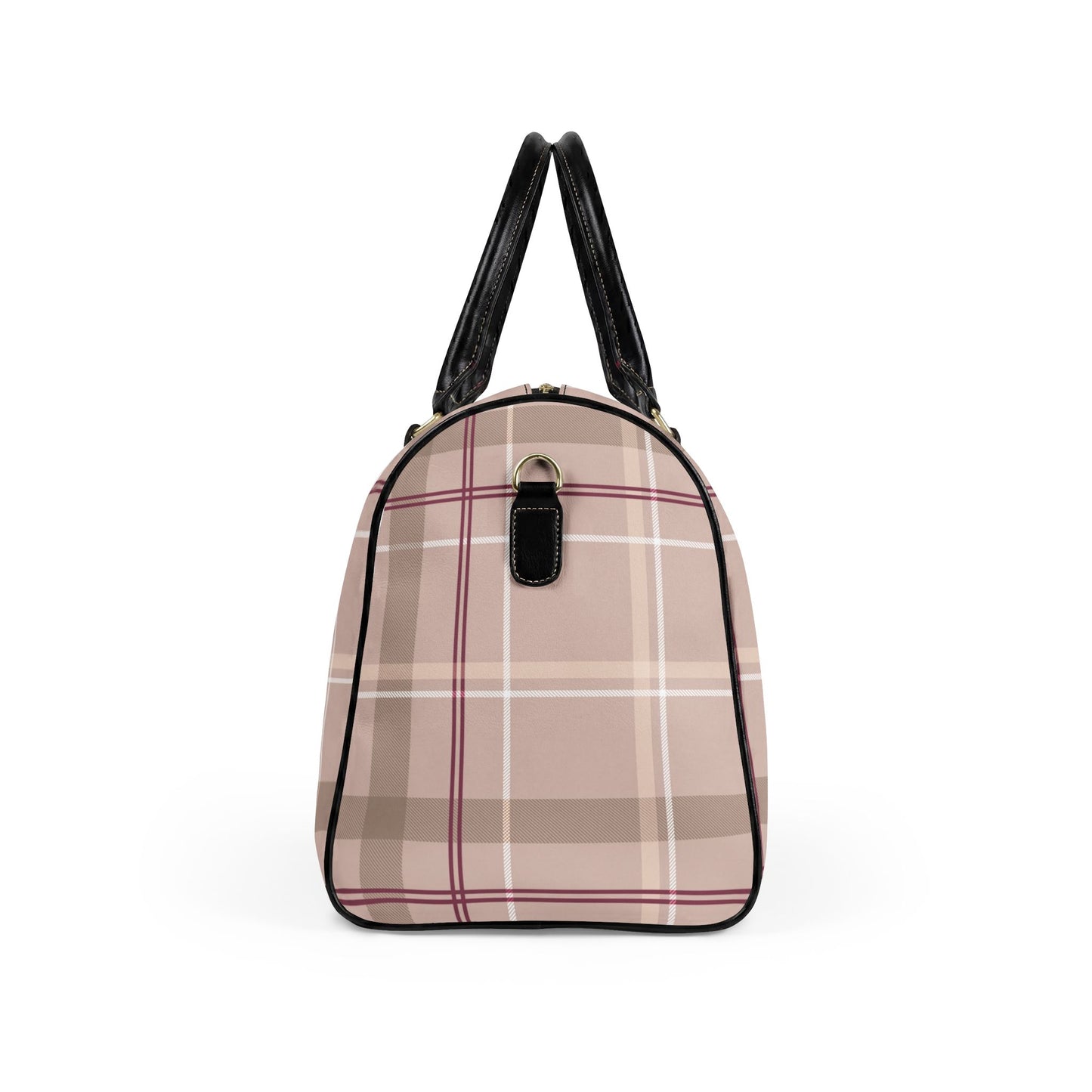 Signature Plaid Vegan Leather Travel Bag — Weekend Duffle