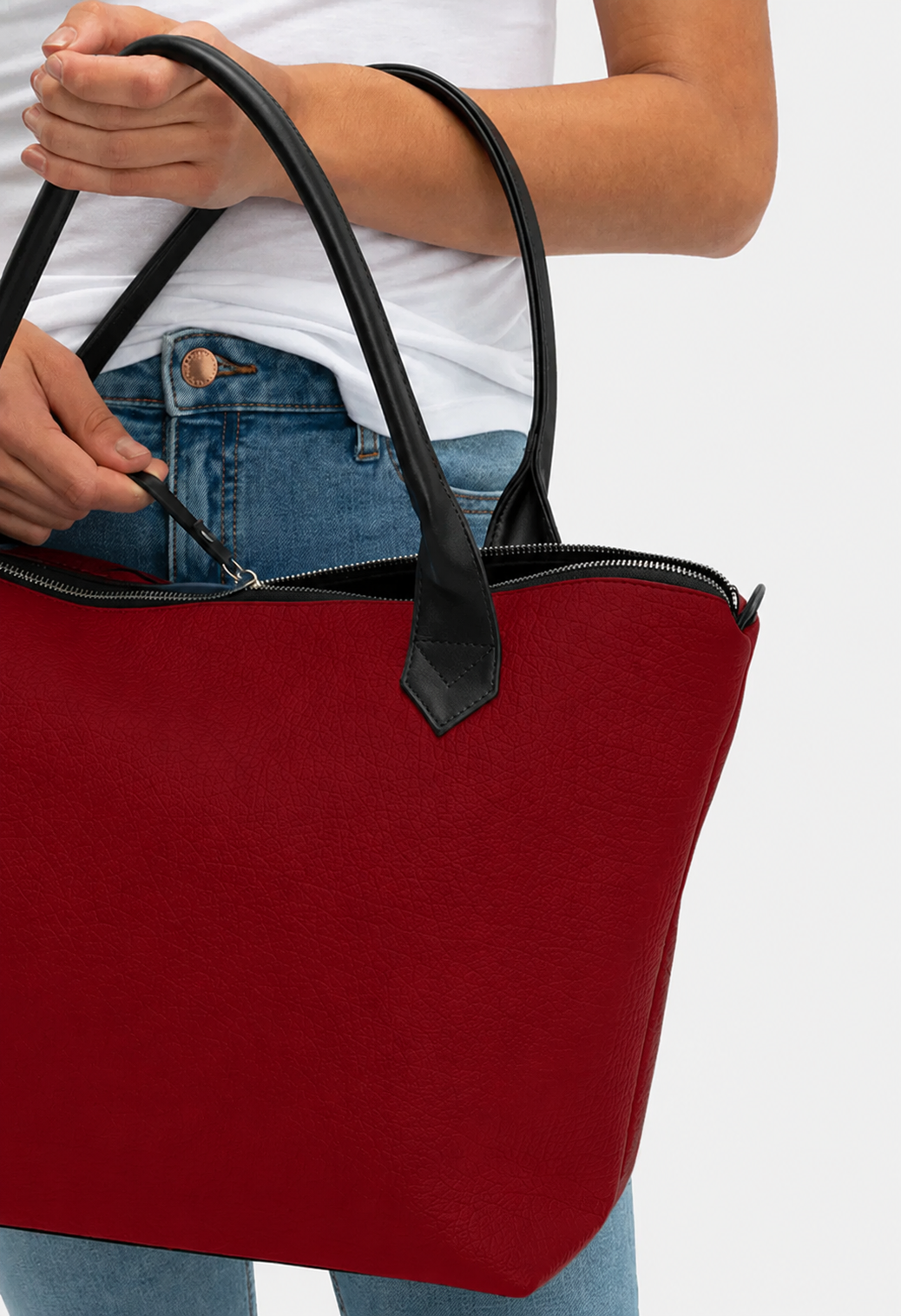 Luxury Leather Tote Bag for Women – Handmade Large Everyday Carryall with Real Leather Handles, Waterproof Lining & Interior Pockets