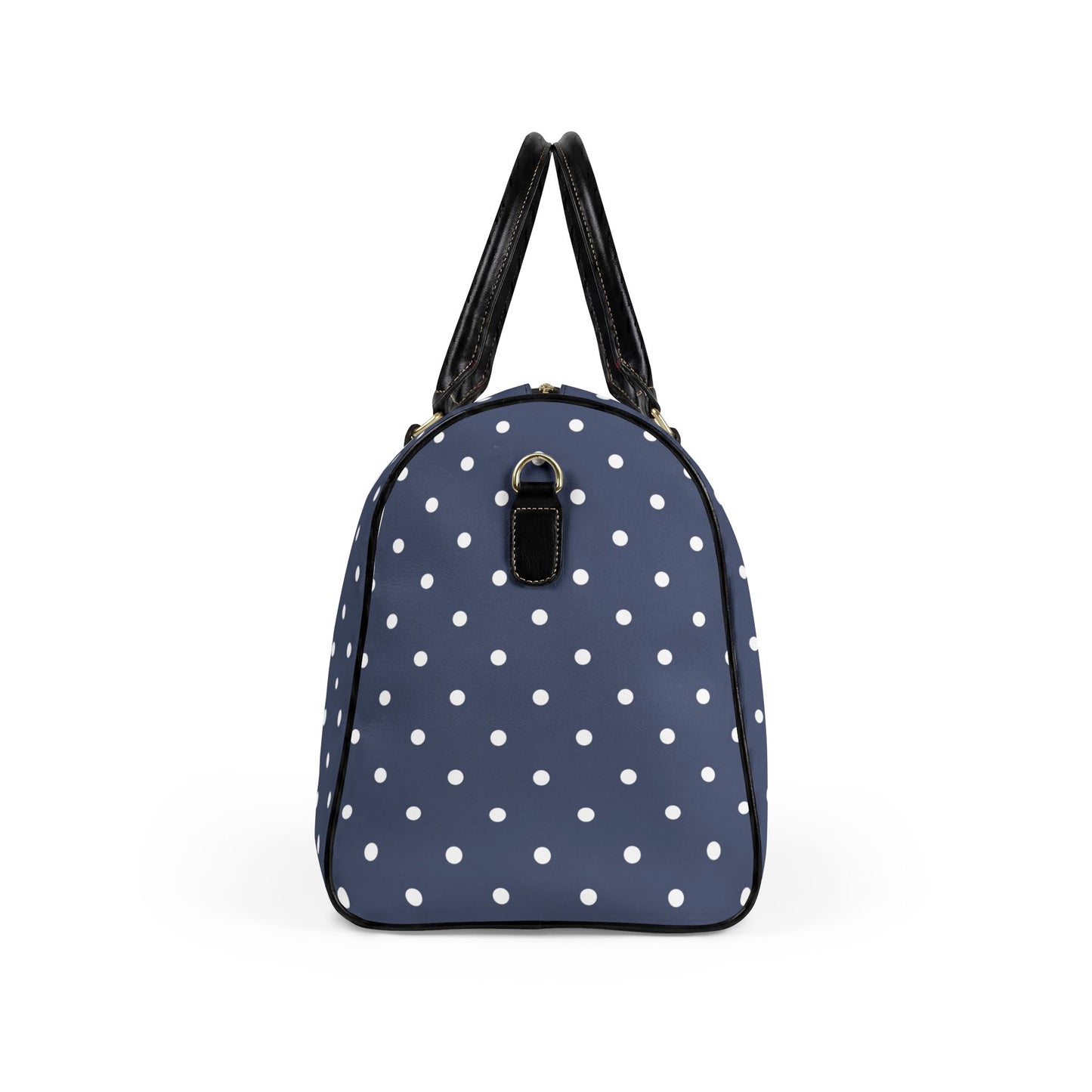 Navy Polka Dot Weekender Bag | Stylish Carry-On Travel Duffel for Women