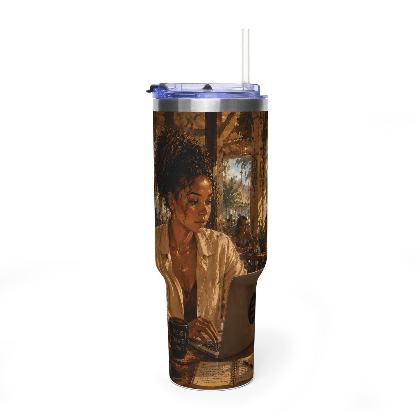 Postcards and Passports 40 oz Stainless Steel Tumbler - Water Bottle