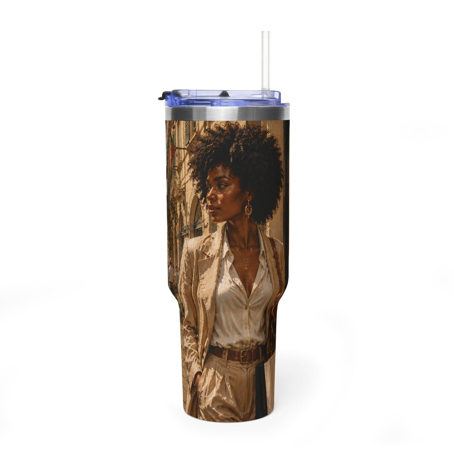 Postcards and Passports 40 oz Stainless Steel Tumbler - Water Bottle