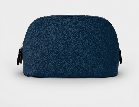 Leather Makeup Bag | Nappa Leather Cosmetic Pouch | Luxury Travel