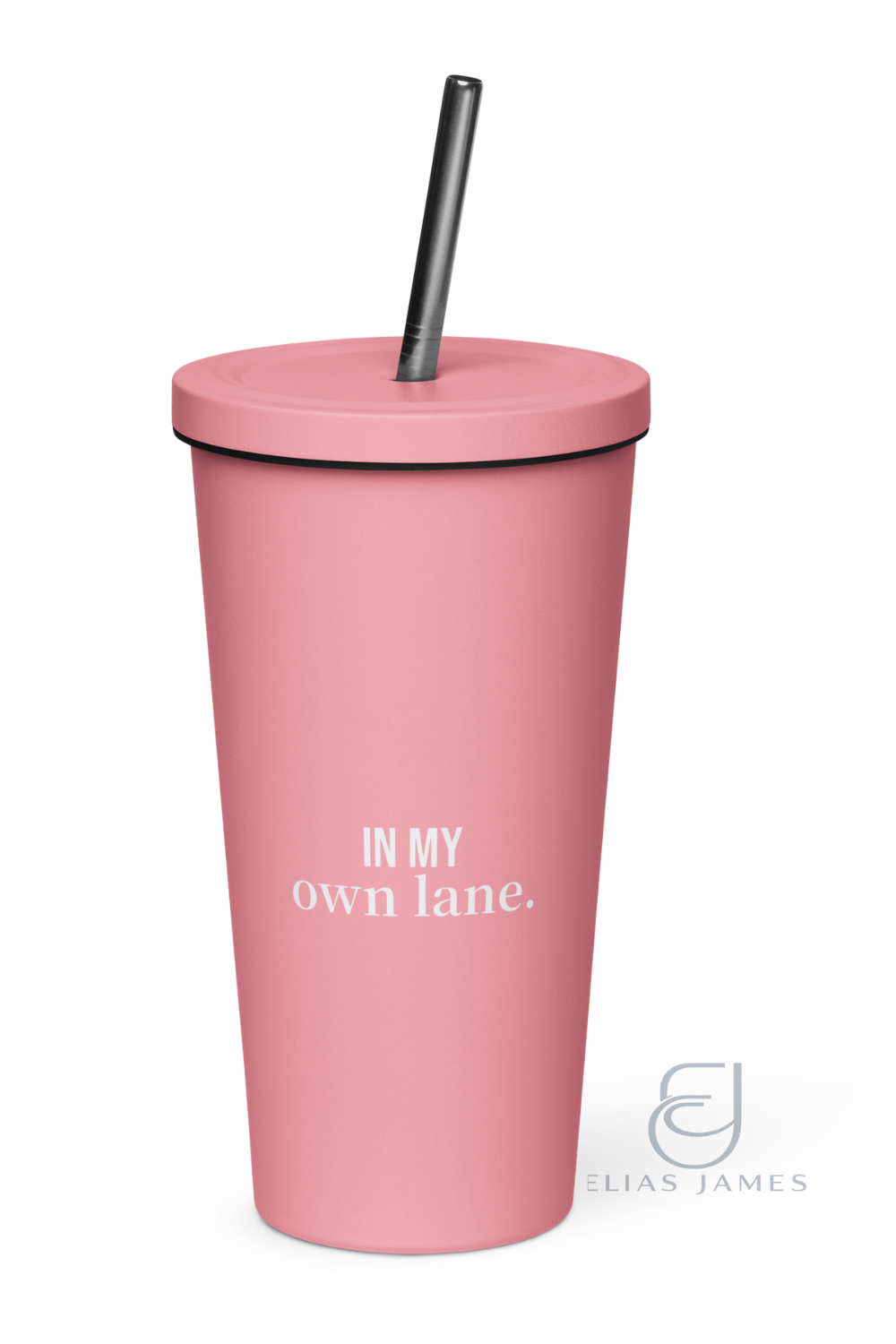 The Blush Lane™ Insulated Tumbler with Straw | Pink Minimalist Travel Cup