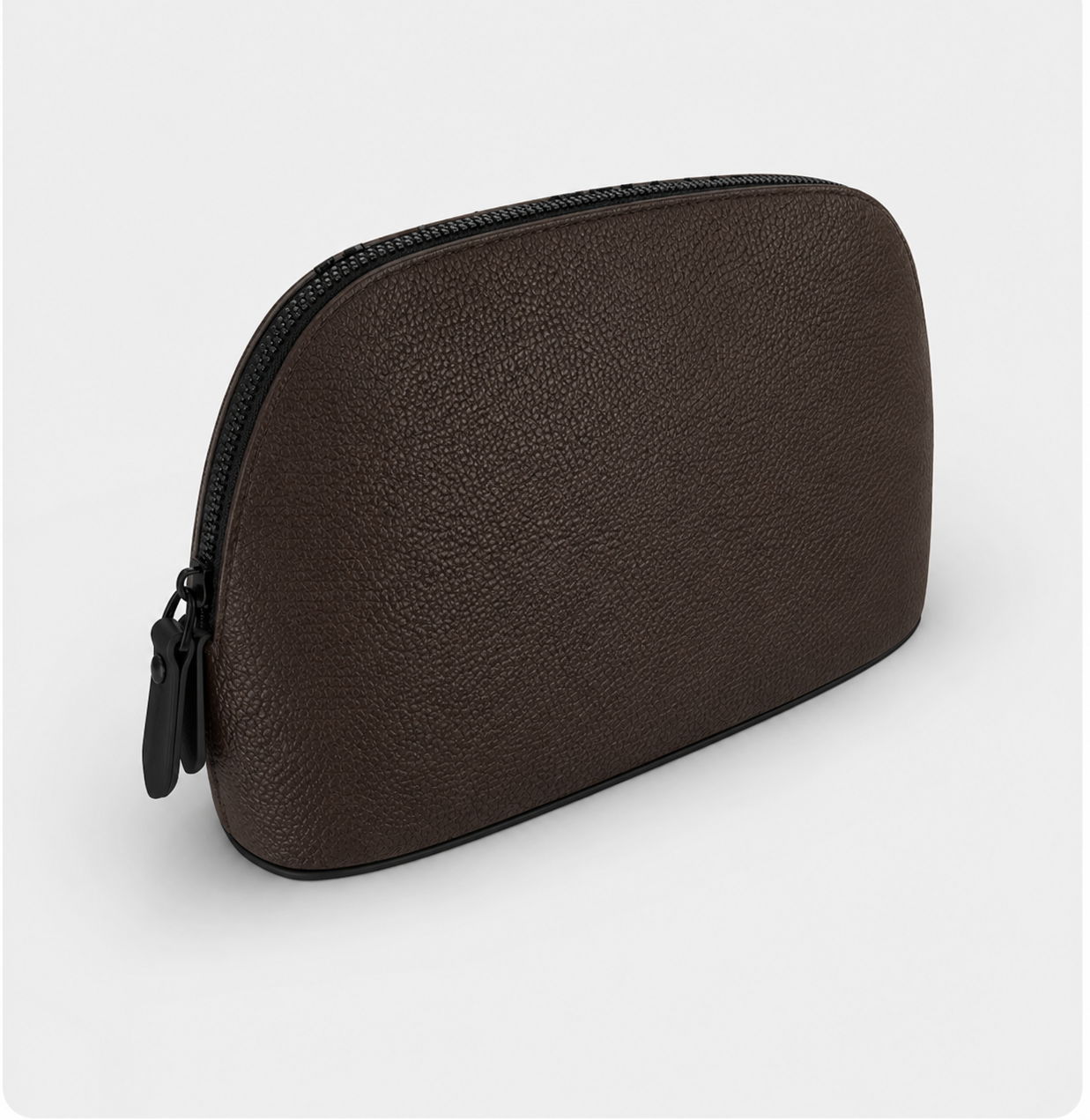 Chocolate Hand crafted Leather Makeup Bag | Nappa Leather Cosmetic Pouch | Luxur