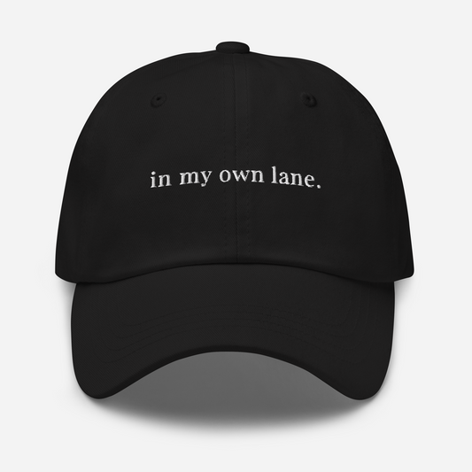 in my own lane cap