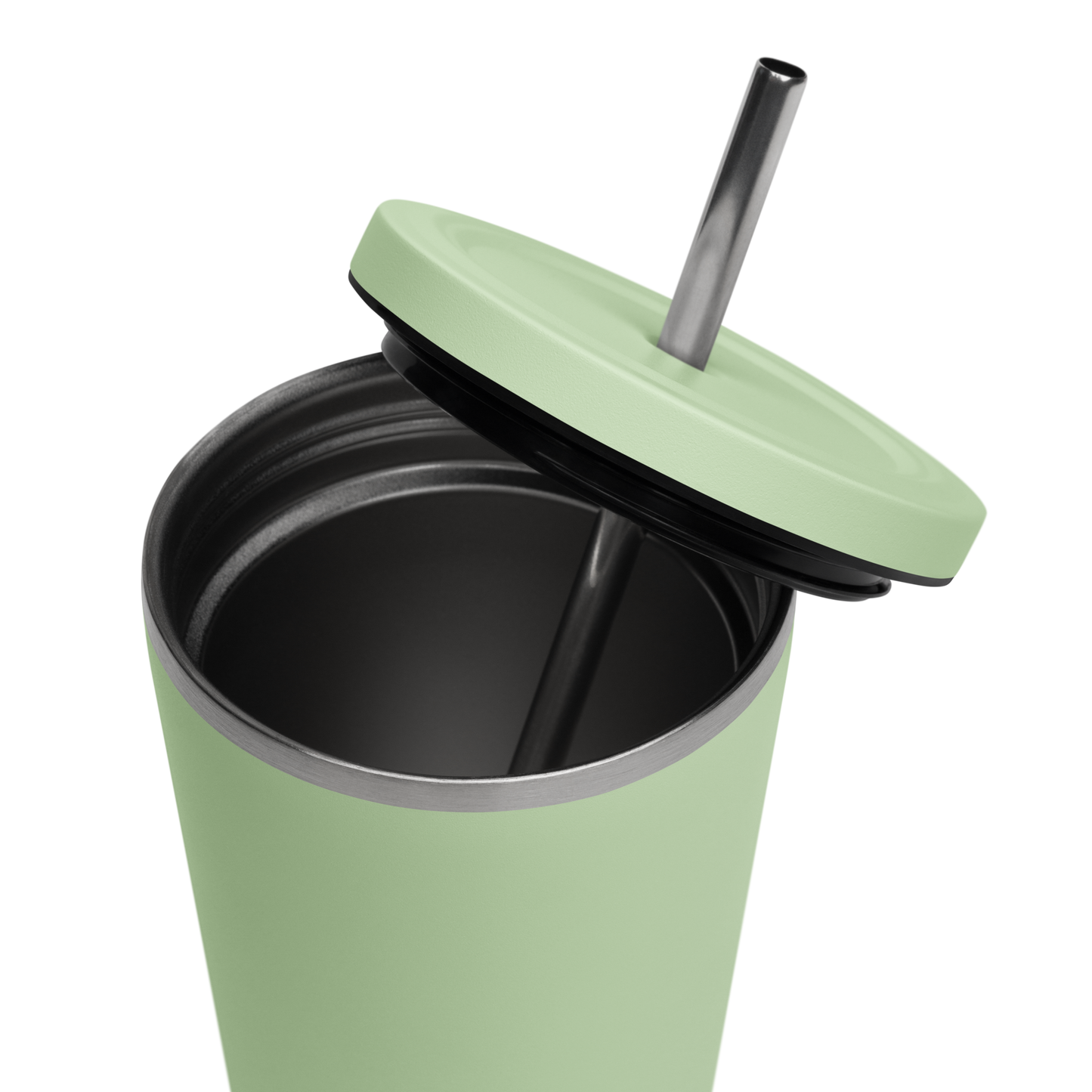 In My Own Lane” Black Insulated Tumbler with Straw